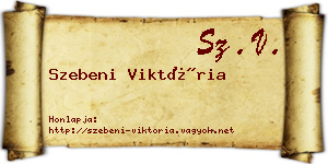 Szebeni Viktória névjegykártya